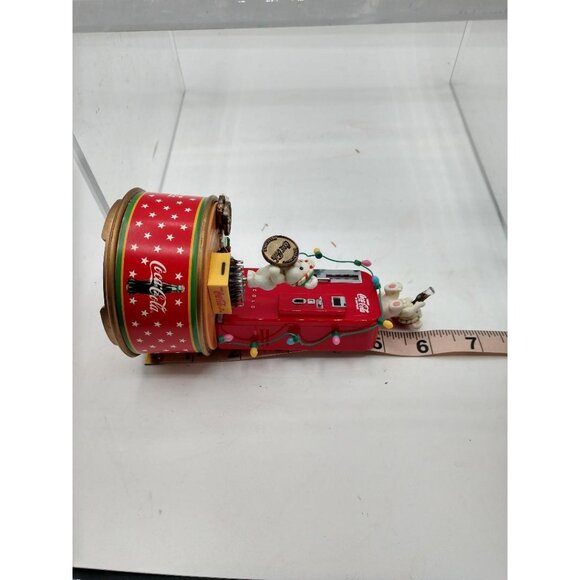 Coca-Cola Christmas Mini Action Musical Figurine With Polar Bears & Vintage Vend - Picture 3 of 5